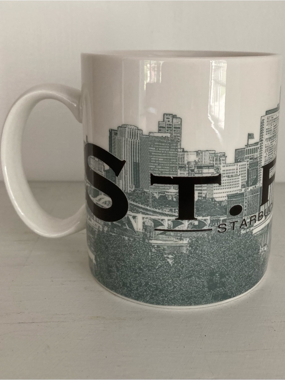 Starbucks | St Paul Skyline Series White and Teal Cityscape Mug